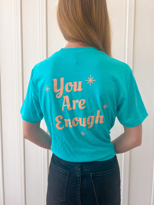 Positive Collection You Are Enough Tee Blue